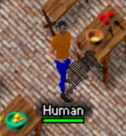 Shopkeeper with varied clothing