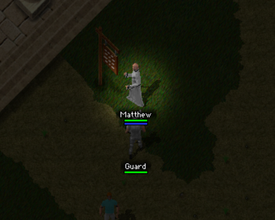 Equipped candle casting light around a character