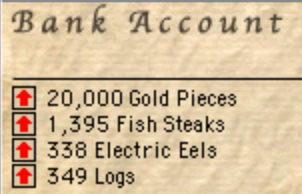 Comma-formatted bank account item counts