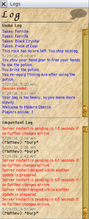 Game and Important Logs restored after login
