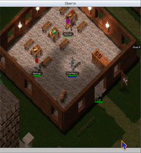 Friendly idle pet stepping aside during movement